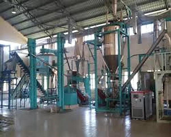 Cleaning plant with elevators and bins