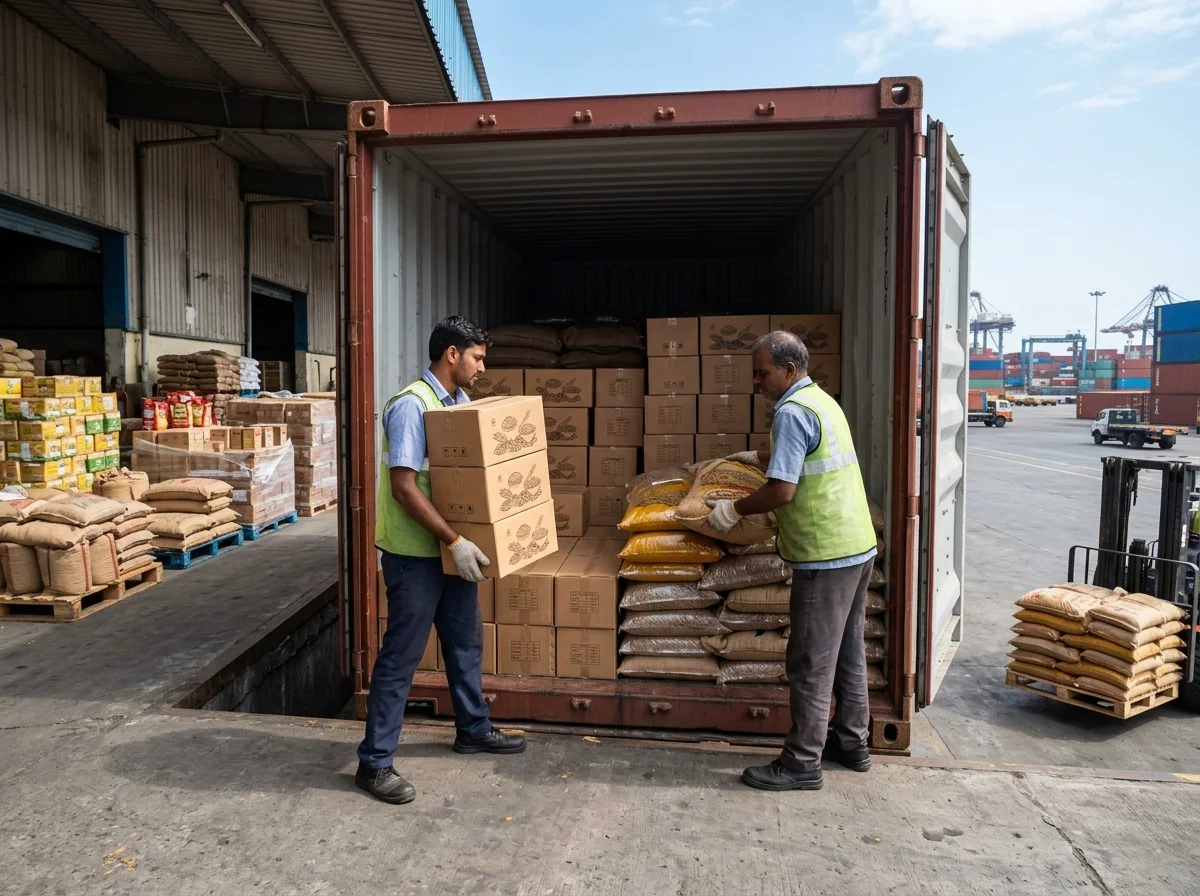 Loading a container for export