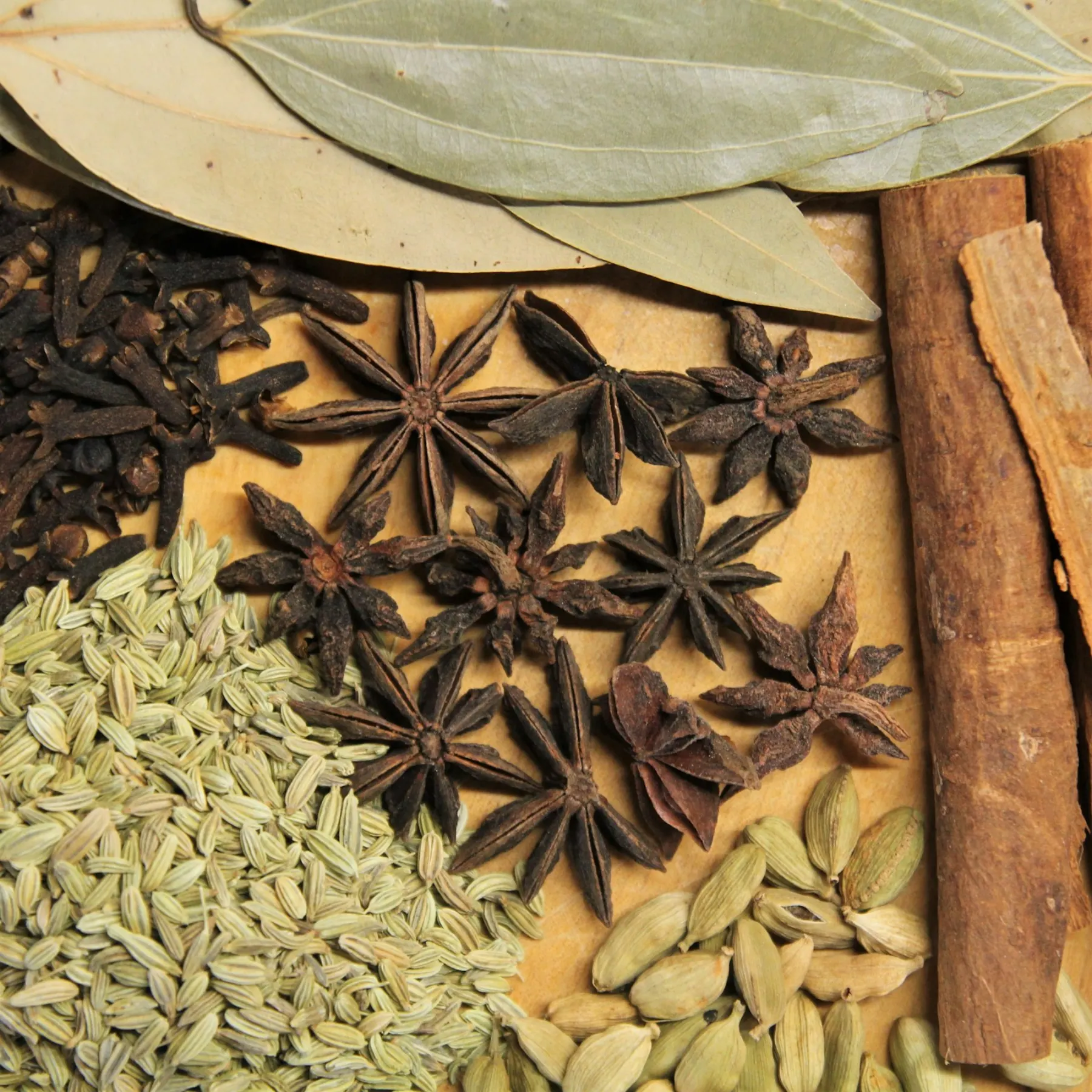 Assorted whole Indian spices
